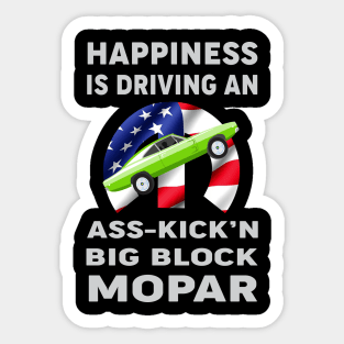 Happiness is driving Sticker